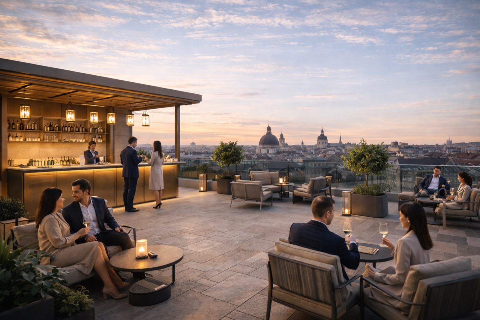 Панорамний rooftop-бар з видом на Львів